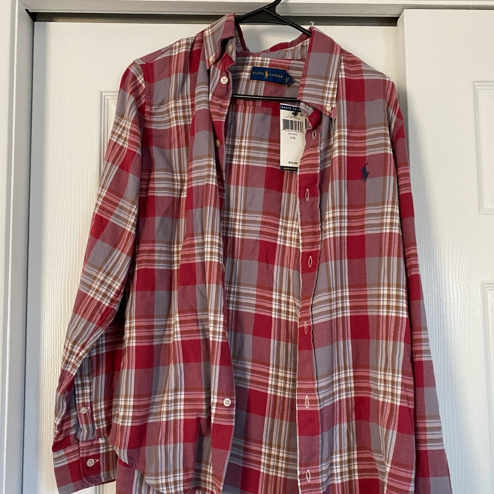BNWT RED PLAID RALPH LAUREN FLANNEL
